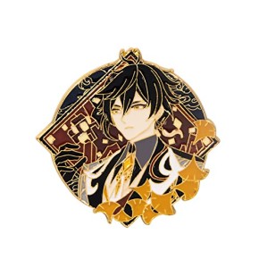 TopLucky Broche Genshin Impact Zhongli – Personnages Zhongli – Broche en émail – Cadeau pour les fans d'hommes, femmes, filles, garçons, Fer