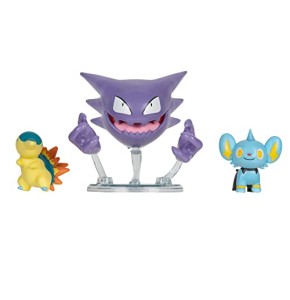 Pokémon PKW3045 Set de Figurines de Bataille – Sheinux, Feurigel, Alpollo, Set de Figurines Officielles