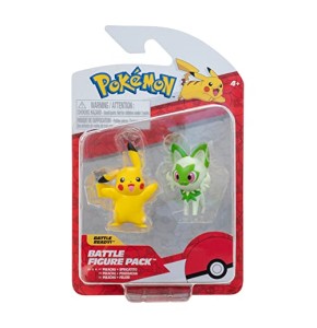 Bizak Pokemon Lot de 2 Figurines avec Grand Niveau de détail Sprigatito + Pikachu (63223355)