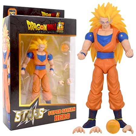 BSNRDX Figurine Anime Stars - Super Saiyan 3 Goku Kit De Modèle Maquette Figurine articulée 17 cm