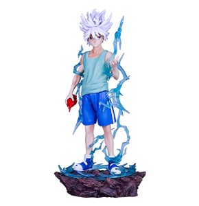 Killua Zoldyck Figurine Anime Zoldyck Statue en PVC 21,5 cm Décoration Collection Cadeaux pour les fans