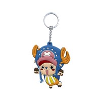 Aurabeam Chopper-s ONE piece Porte-clés en Caoutchouc Anime Japonais Manga Accessoires Cadeau Figurine, Bleu, rose, jaune