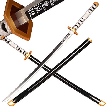 ACTASITEMS Japanese Anime Cosplay Prop Demon Slayer Wooden Sword - 104cm, Katana -Sabito