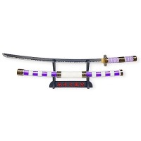 FÉENOMENN Katana One Piece - Luffy Nidai Kitetsu - Epée Lame Bois (Support Japonais Inclus)