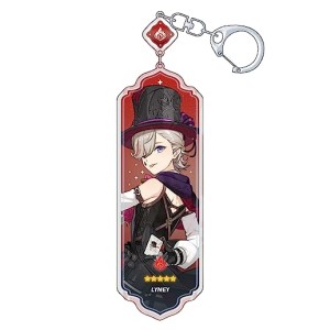 Sonsoke Porte-clés Genshin Impact en acrylique avec figurine debout - Porte-clés en acrylique - Décoration de cosplay, Lyney, L