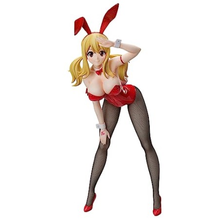 Gooyeh Lucy Heartfilia Figurine Fairy Tail Anime Figurine en soie rouge lapin debout Anime Figurines d'action Grande taille Collection 2D Décorati...