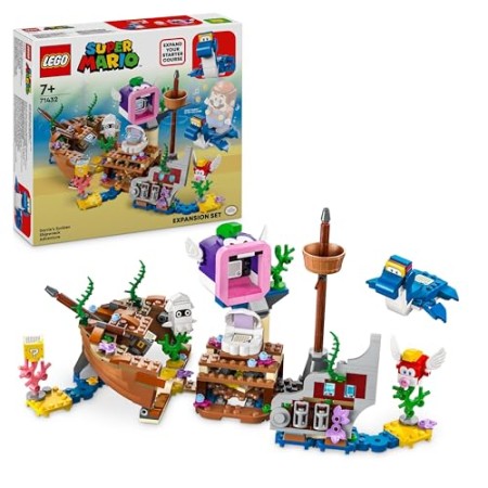 Lego Super Mario Ensemble d'Extension Aventure dans l'Épave Engloutie avec Dorrie, Jouet pour Garçons, Filles et Enfants Dès 7 Ans, Figurines de...