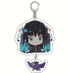 Porte-clés Tokitou Muichirou Cosplay Demon Slayer pour Unisexe Anime Ornement de Acrylique Fantaisie Cadeau