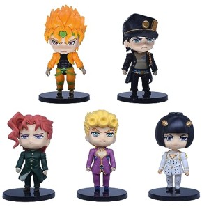 Indorasen Dio Brando Figurine Kujo Jotaro Figurine Kakyoin Noriaki Figurine Giorno Giovanna Figurine Bruno Buccellati Lot de 5 pièces A