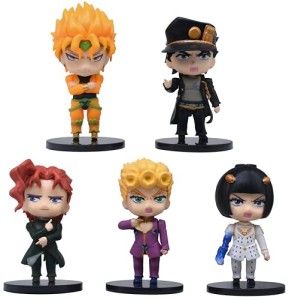 Indorasen Dio Brando Figurine Kujo Jotaro Figurine Kakyoin Noriaki Figurine Giorno Giovanna Figurine Bruno Buccellati Lot de 5 pièces B