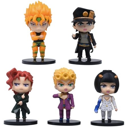 Indorasen Dio Brando Figurine Kujo Jotaro Figurine Kakyoin Noriaki Figurine Giorno Giovanna Figurine Bruno Buccellati Lot de 5 pièces B