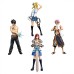 Jiumaocleu Lot de 4 figurines de l'anime Fairy Tail Lucy Heartfilia/Natsu Dragneel/Gurei Soruju - Figurines d'action de personnage de l'anime - Obj...