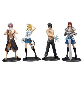 Luxetoys Fairy Tail Lot de 4 figurines d'anime avec position debout 16 cm