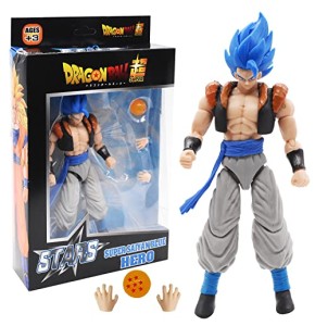 BSNRDX Figurine Anime, Figurine Dragon Stars 17 cm - Figurine géante Limit Breaker - Super Saiyan Blue Gogeta Anime Kit De Modèle Maquette Figuri...