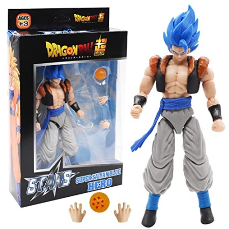 BSNRDX Figurine Anime, Figurine Dragon Stars 17 cm - Figurine géante Limit Breaker - Super Saiyan Blue Gogeta Anime Kit De Modèle Maquette Figuri...