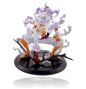 Figurine One Piece Luffy, Gear 5, Figurine Anime Jouet, PQKL-party Statue Figurine Character Collector Décorations Bureau, Jouet pour Garçon Cade...