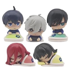 Zhongkaihua Blue Lock Lot de 5 figurines Seishiro Nagi Chigiri Hyoma 4,5 cm, modèle d'anime, pour bureau, voiture, décoration d'intérieur