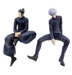 Jiumaocleu Lot de 2 figurines JJK Gojo Satoru Nouilles Stopper Geto Suguru Figurine d'action Figurine Modèle Décoration de gâteau Figurine Anime...