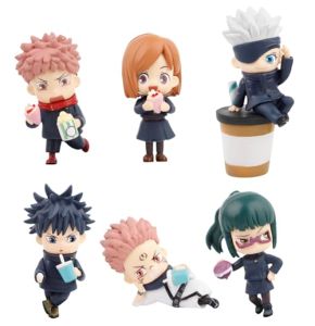 Xinchangda JJK Gojo Satoru Lot de 6 figurines d'anime Geto Suguru/Itadori Yuuji/Fushigura Megumi Figurine d'action 9 cm