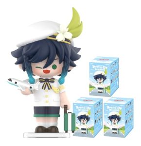 POP MART Genshin Impact Dress-Up Dreams Themed Figurines Pop d’Action Figurines Anime de Jouet Figure à Collectionner Cadeaux Créatifs 3Pack