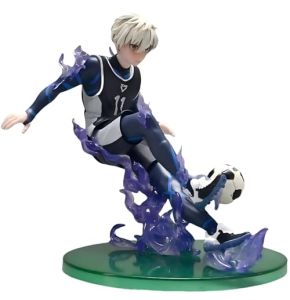 Keyhvao Nagi Seishiro Figurine Play Football Model Statues Anime Blue Lock Figures Cool Décoration PVC Cadeau pour bureau, ventilateurs, Unisexe