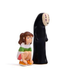 Lot de 2 Figurines de Collection No Faces Man Ogino Chihiro Anime Modèle Décoration Objets de Collection Statue