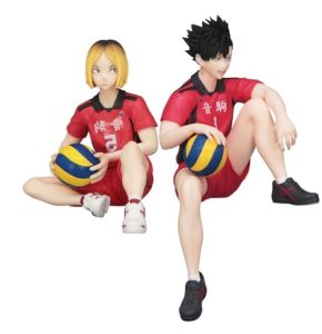 Zhongkaihua Haikyuu Figurine Kenma Noodle Stopper Figure PVC Modèle Kuroo Tetsurou assis Anime Statue Statue Ornements de bureau